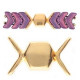 Cymbal ™ DQ metaal Magnetische sluiting Vorino II voor Chevron Duo - Goud